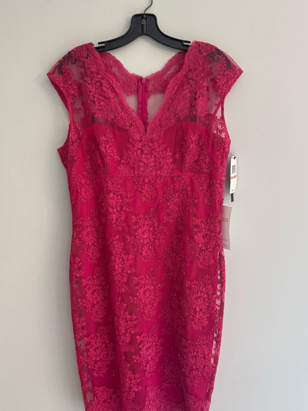 David Meister Fuchsia Lace Cocktail Dress NWT Size 12